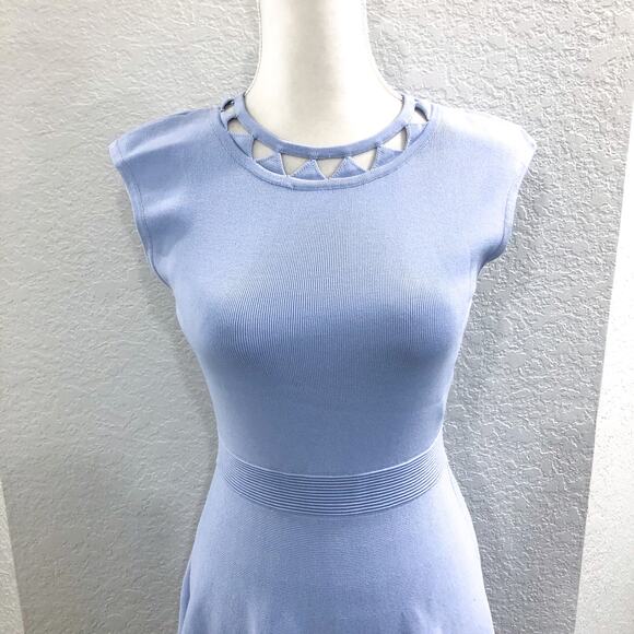 Ted Baker Kathryn Cutwork Knitted Skater Pale Purple Dress - Picture 3 of 16